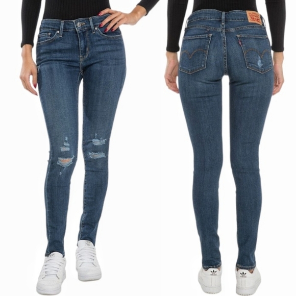 Levi's - 27x28 711 Skinny Distressed Jeans - Picture 15 of 15